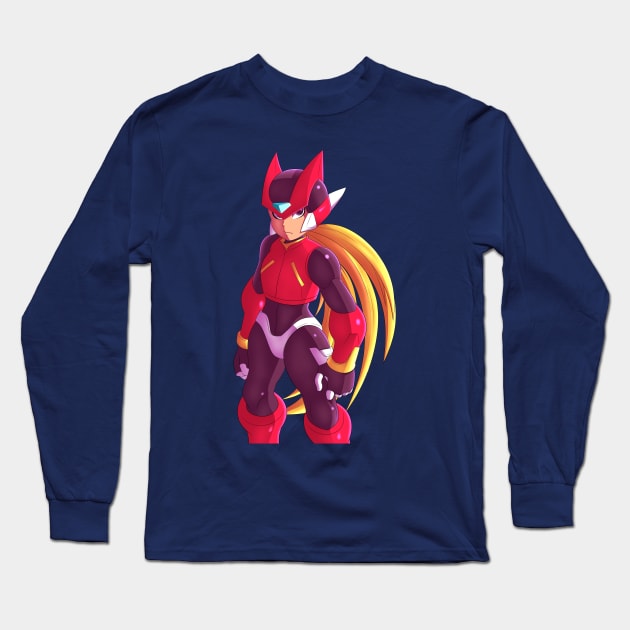 Megaman Zero Long Sleeve T-Shirt by SenpaiLove